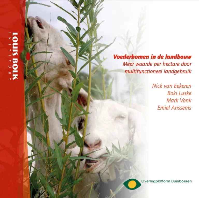 Titelblad rapport: voederbomen in de landbouw