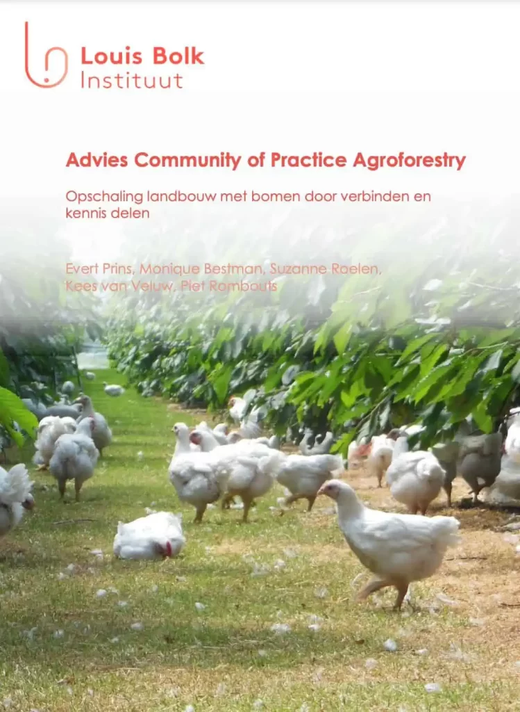 Titelblad van het Advies Community of Practice Agroforestry