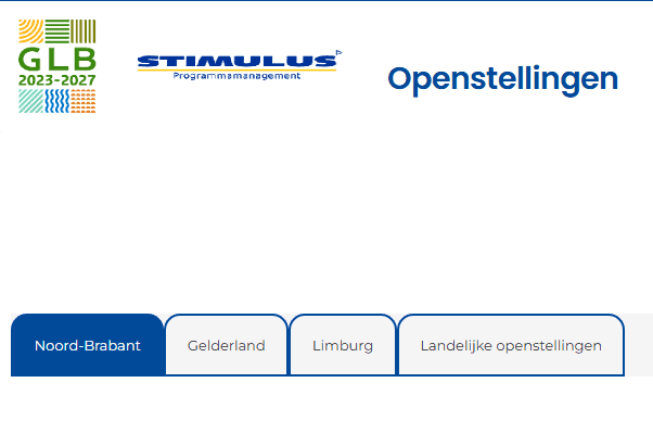 stimulus openstellingen subsidies provincies landelijk