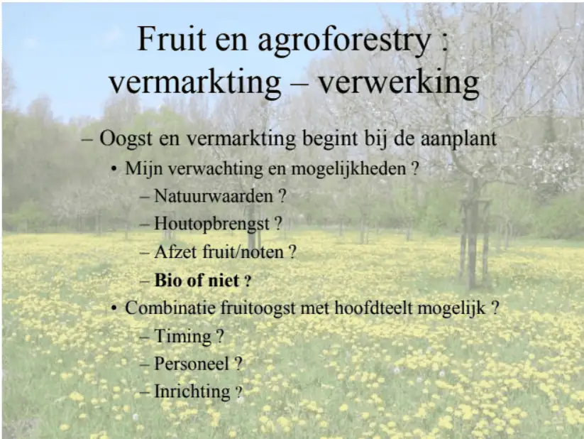 Vermarkting fruit