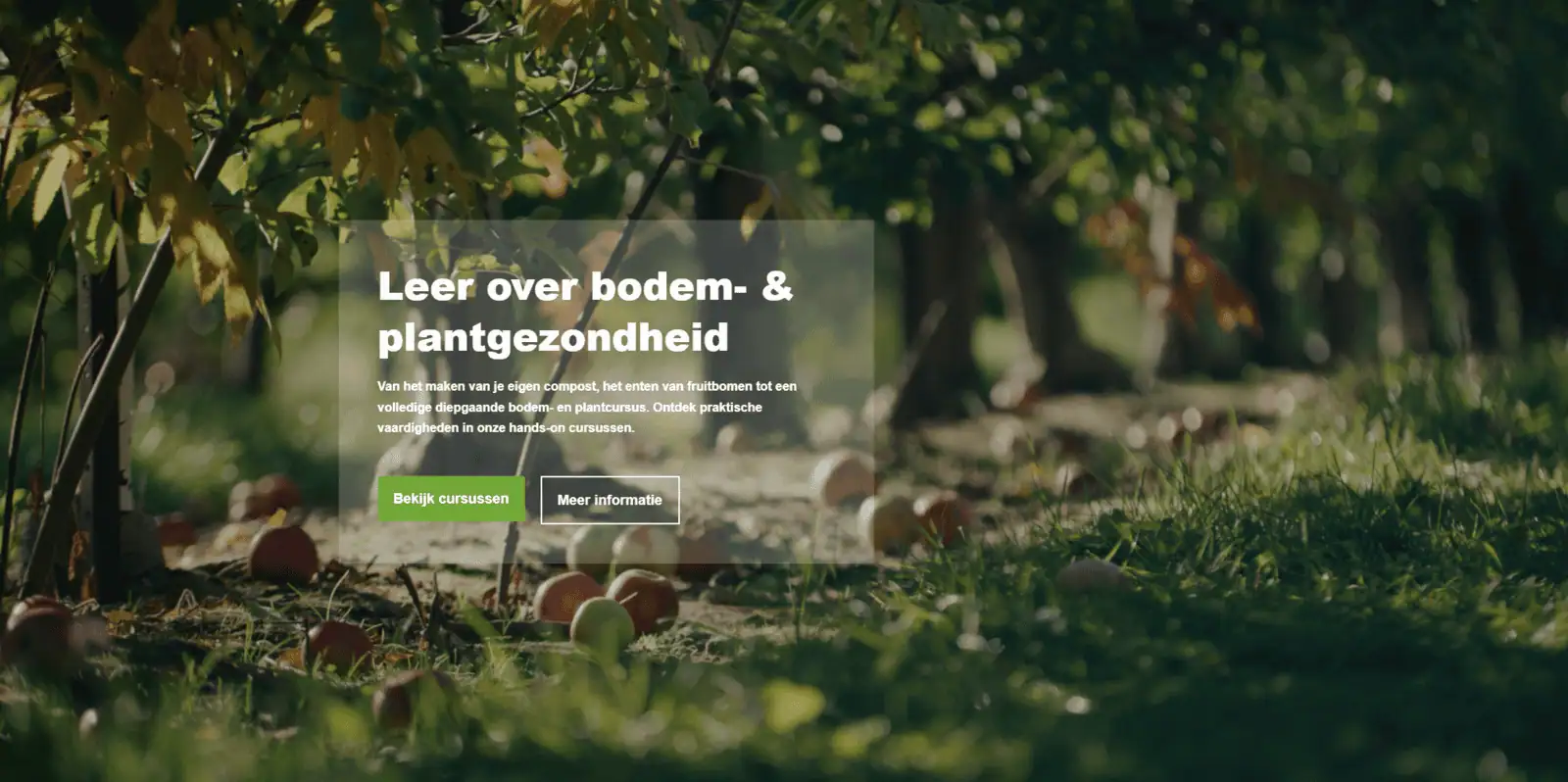 bodem en plant cursussen