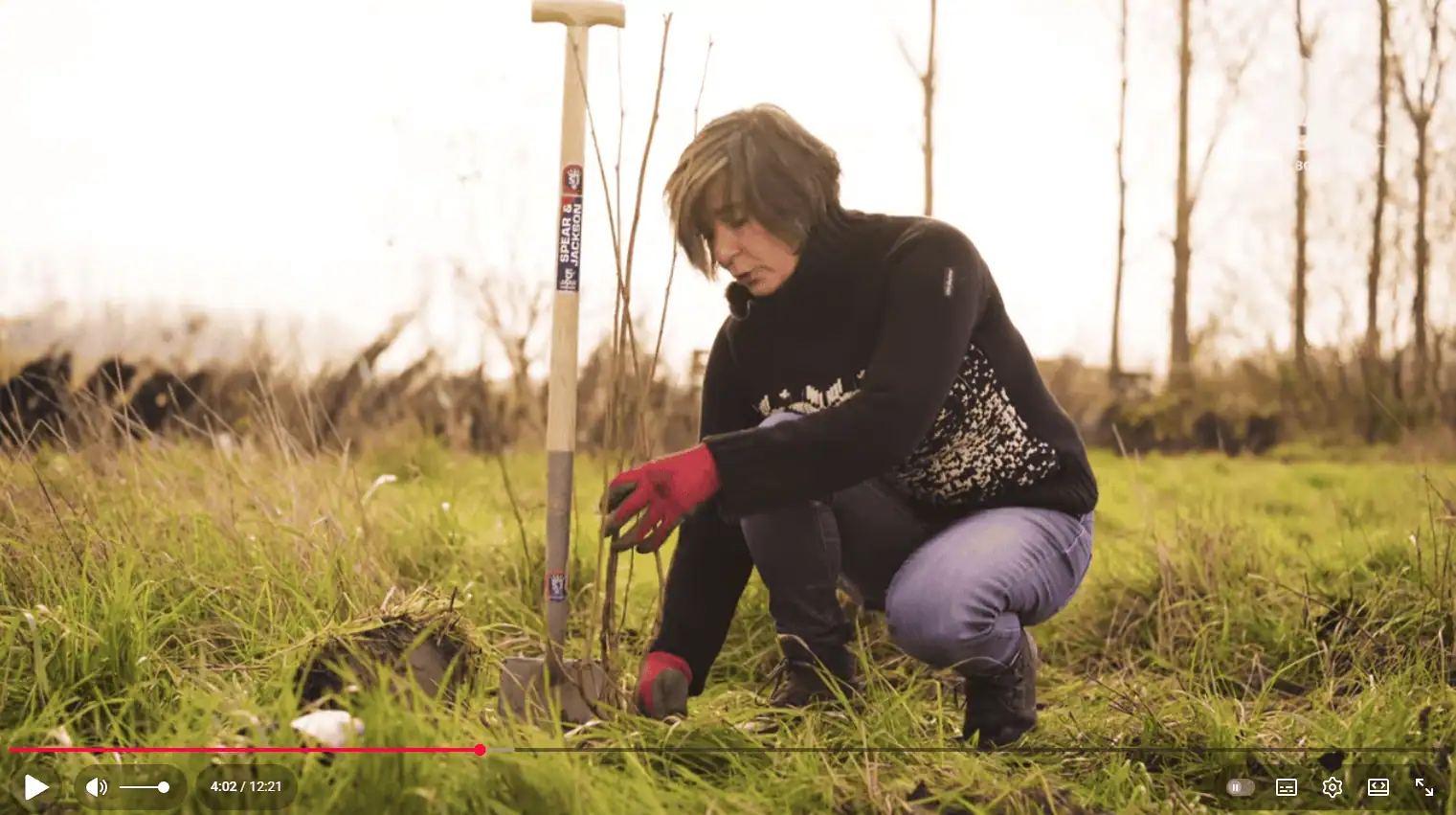 video plantgoed aanplanten in een voedselbos
